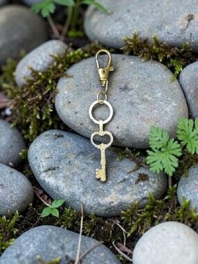 Handcrafted Antique Key Bag Charm Keychain